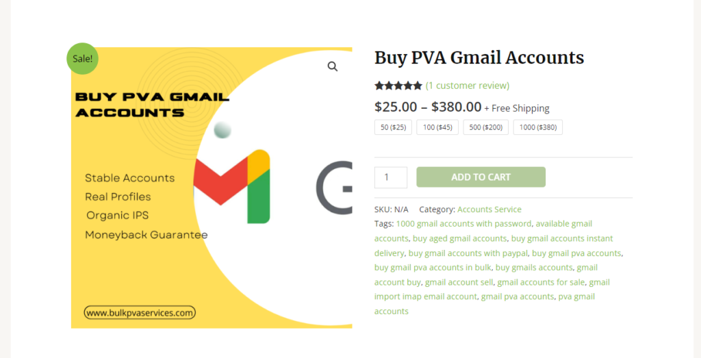 PVA Gmail Accounts